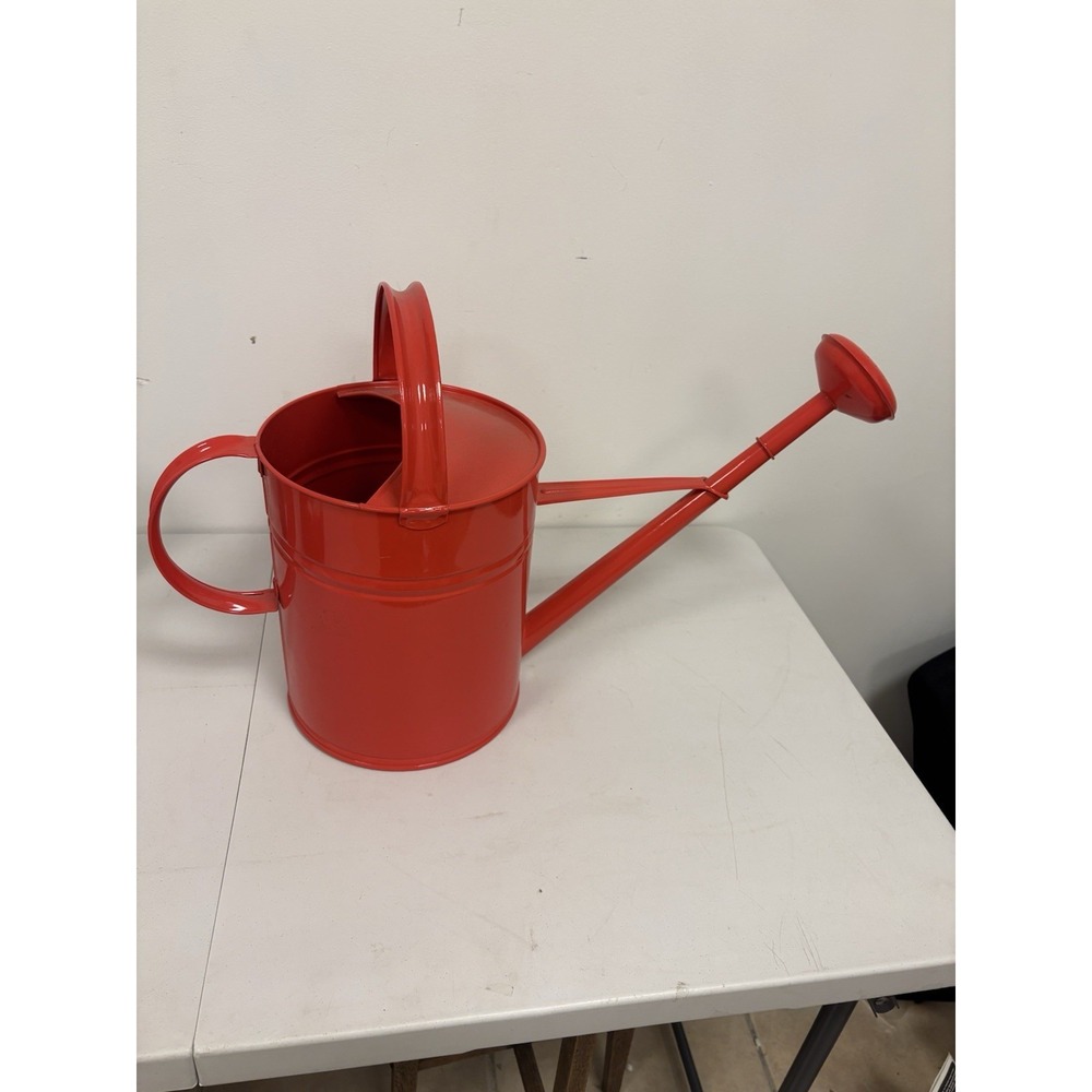 Crate & Barrel Standard Garden Metal Watering Can Paprika 1 Gallon